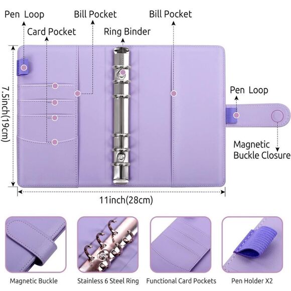 Playbill Budget Binder. Cash Stuffing Envelopes, Gift for Her. Explore Now! - Picture 4 of 7